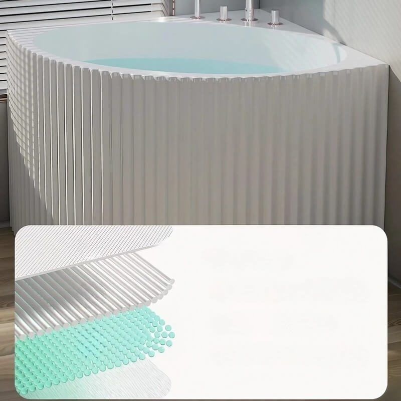 35.43″ Sector Shape Deep Soaking Corner Tub - Standalone, Modern Acrylic