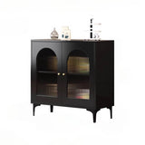 35.4" Vintage Black Sideboard - Engineered Wood with Drawers, Shelves, Doors Included