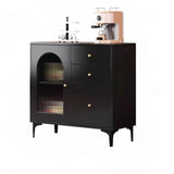 35.4" Vintage Black Sideboard - Engineered Wood with Drawers, Shelves, Doors Included