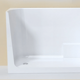 39.4″ Back To Wall Whirlpool Acrylic Soaking Bathtub - Japanese Style - Modern