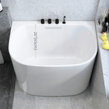 39.4″ Back To Wall Whirlpool Acrylic Soaking Bathtub - Japanese Style - Modern