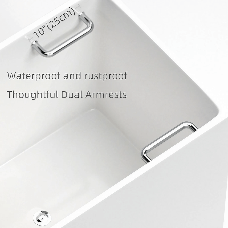 39.4″ Modern Freestanding Japanese Deep Soaking Bathtub Acrylic Rectangle