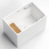 39.4″ Modern Freestanding Japanese Deep Soaking Bathtub Acrylic Rectangle