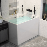 39.4″ Modern Freestanding Japanese Deep Soaking Bathtub Acrylic Rectangle