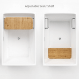 39.4″ Modern Freestanding Japanese Deep Soaking Bathtub Acrylic Rectangle