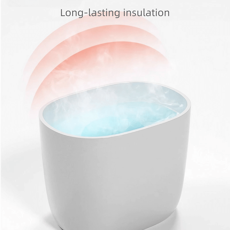 39.4″ Oval Freestanding Soaking Bathtub - Modern Acrylic Japanese Style