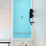 39.4″ Rectangle Modern Japanese Deep Soaking Tub - Acrylic Back to Wall Therapy