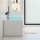 39.4″ Rectangle Modern Japanese Deep Soaking Tub - Acrylic Back to Wall Therapy