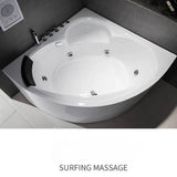43.31″ Standalone Sector Corner Tub - Modern Acrylic Deep Soaking Therapy