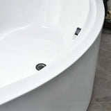 43.31″ Standalone Sector Corner Tub - Modern Acrylic Deep Soaking Therapy