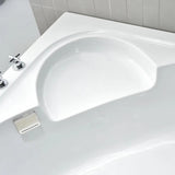 43.31″ Standalone Sector Corner Tub - Modern Acrylic Deep Soaking Therapy