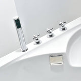 43.31″ Standalone Sector Corner Tub - Modern Acrylic Deep Soaking Therapy