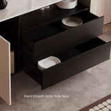 47.2" Modern Sideboard - Black & White, 2 Drawers, 2 Shelves, Doors Included, Engineered Wood