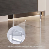 47.2" Modern Sideboard - Black & White, 2 Drawers, 2 Shelves, Doors Included, Engineered Wood