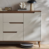 47.2″ Modern Wood Sideboard with 3 Drawers, 4 Shelves - Champagne Color