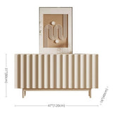 47.2″ White Engineered Wood Sideboard - French Style with Doors and 6 Shelves