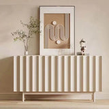 47.2″ White Engineered Wood Sideboard - French Style with Doors and 6 Shelves