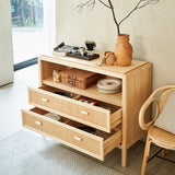 47" Rattan Dresser - 2 Drawers - Natural - Japandi Style