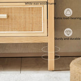 47" Rattan Dresser - 2 Drawers - Natural - Japandi Style