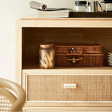 47" Rattan Dresser - 2 Drawers - Natural - Japandi Style