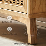 47" Rattan Dresser - 6 Drawers - Natural - Modern Chinese Style