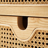 47" Rattan Dresser - 6 Drawers - Natural - Modern Chinese Style