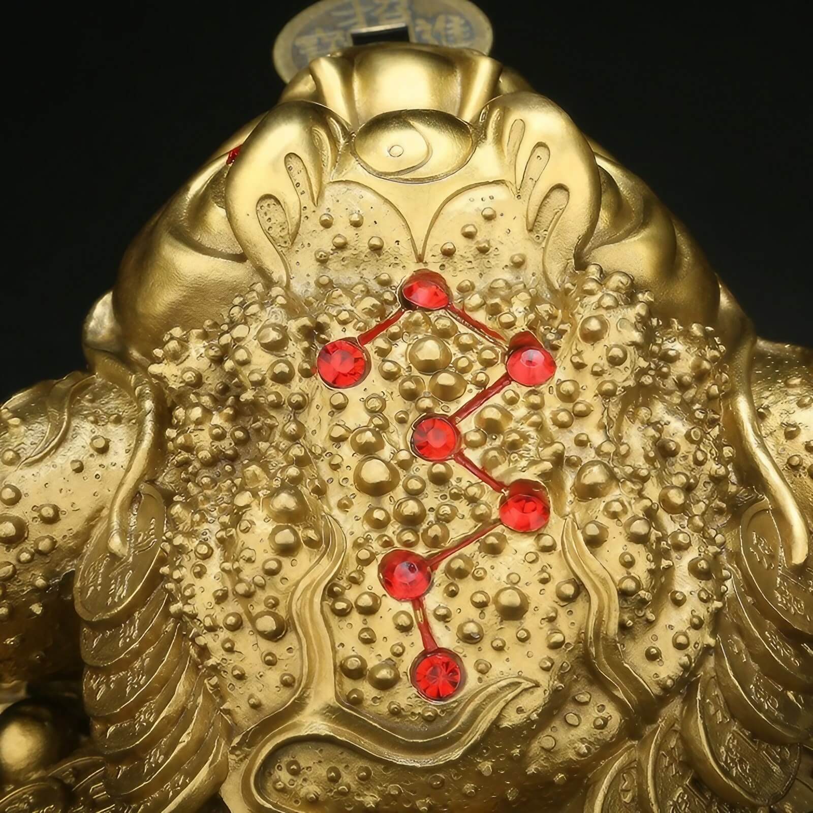 5.5″ Brass Money Frog Feng Shui Decor for Office Living Room