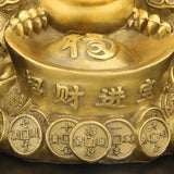 5.5″ Brass Money Frog Feng Shui Decor for Office Living Room