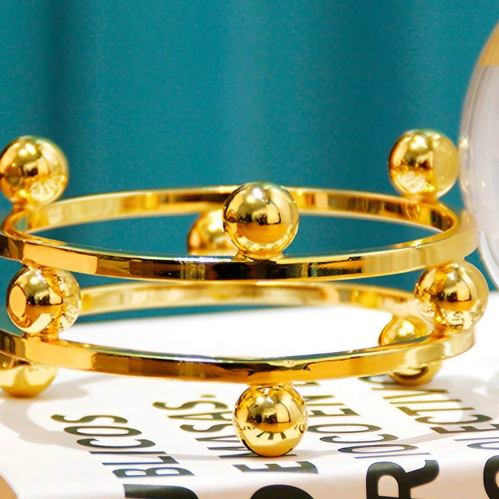 5.9″ Crystal Ball Transparent Alloy and Glass Feng Shui Decor for Office Living Room