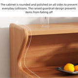 55" Modern Rattan Dresser - Natural - 3 Drawers, Shelves, Doors Included
