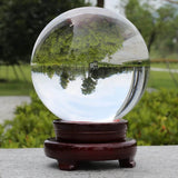 6.5″ Crystal Ball Purple Crystal Glass Feng Shui Decor for Office Living Room