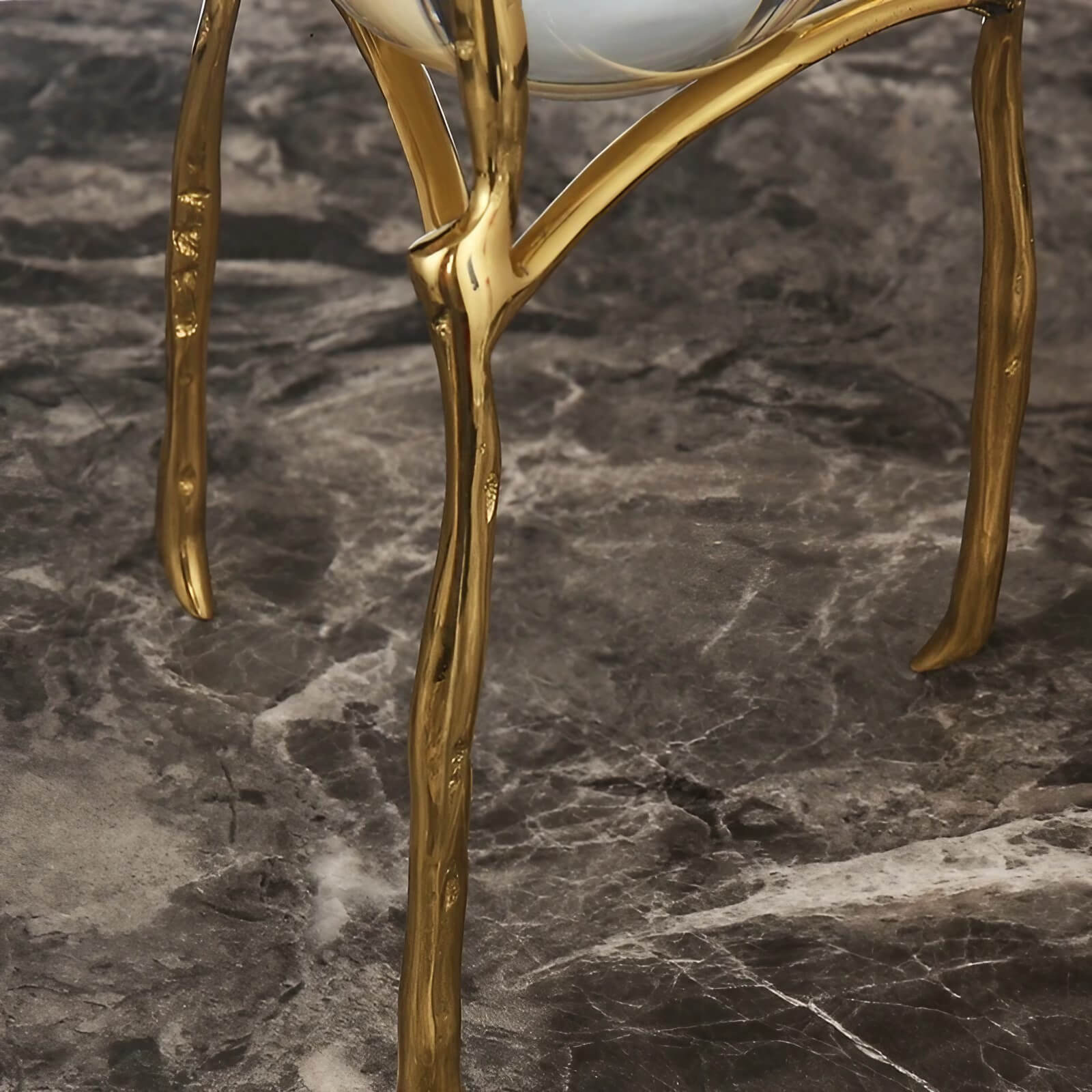 6.7″ Crystal Ball Transparent Brass and Crystal Feng Shui Decor for Office Living Room