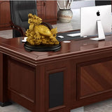 7.5″ Bagua Dragon Turtle Feng Shui Decor Brass for Office Living Room