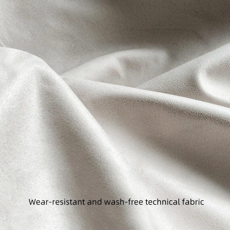 82.7″ Boucle Fabric Curve Sofa in Beige - Modern Style with Pillow Included