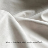 82.7″ Boucle Fabric Curve Sofa in Beige - Modern Style with Pillow Included