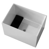 8″ Depth Modern Acrylic Rectangle Deep Soaking Bathtub
