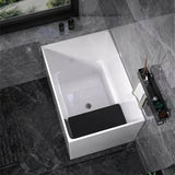 8″ Depth Modern Acrylic Rectangle Deep Soaking Bathtub