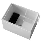 8″ Depth Modern Acrylic Rectangle Deep Soaking Bathtub