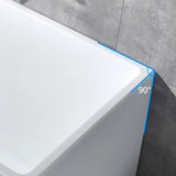 Acrylic Deep Soaking Bathtub - 2″ Rectangle Modern Style Soaking Bath
