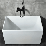 Acrylic Deep Soaking Bathtub - 2″ Rectangle Modern Style Soaking Bath