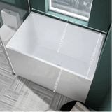 Acrylic Deep Soaking Bathtub - 2″ Rectangle Modern Style Soaking Bath