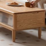 Adjustable Height Desk Solid Wood - White Rectangle Top - LiftTop Storage