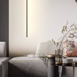 57" Mini Cylinder Black LED Pendant Light Single Light