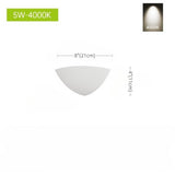 Minimalist Modern Corner Lamp - 8.1"L x 4.3"H x 8.1"W, 5W, 3000K, 110V～220V Hardwired Rounded Plaster Wall Light
