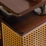 Mobile LiftTop Storage Desk 72″ Solid Wood - Adjustable Height - Rectangle - Walnut