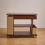 Mobile LiftTop Storage Desk 72″ Solid Wood - Adjustable Height - Rectangle - Walnut
