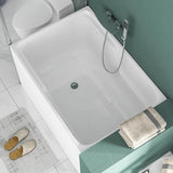 Modern 16″ Rectangle Deep Soaking Bathtub - Acrylic