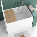 Modern 16″ Rectangle Deep Soaking Bathtub - Acrylic