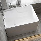 Modern 16″ Rectangle Deep Soaking Bathtub - Acrylic