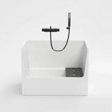 Modern Rectangular 28″ Acrylic Deep Soaking Bathtub - Soaking Therapy